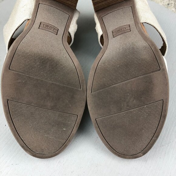 Toms Women's Size 8 Majorca Natural Cream Open Toe Cutout High Heel Sandals - Picture 12 of 15